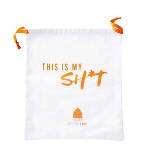 This Is My Shit Bag White Orange - NWOT